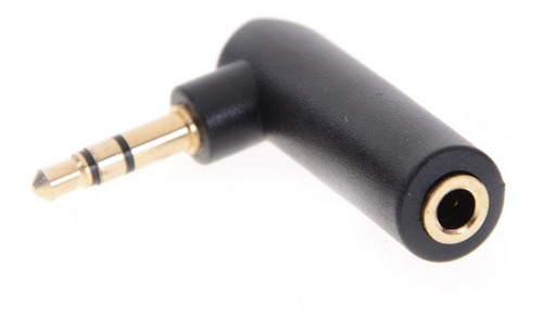 Union De Audio Plug Stereo 3.5 Mm Macho A Hembra Angulo 90° 