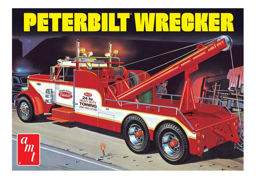 Amt Peterbilt 359 Wrecker Kit De Modelo  Camin De Remolque C