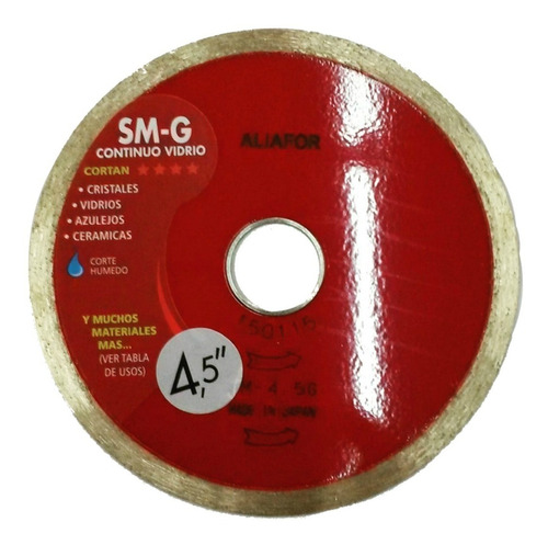 Disco Continuo Diamantado Ceramica Vidrios Aliafor Sm-4.5g