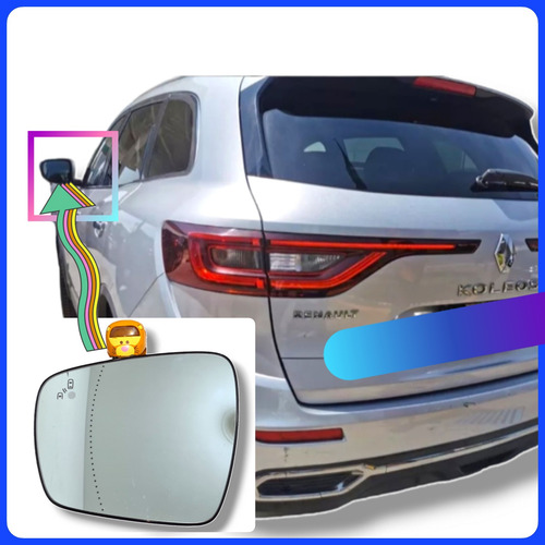 1 Luna Espejo Lh De Retrovisor Izquierdo Para Renault Koleos (Usado)