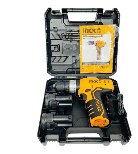 Imagen 2 de 2 de Taladro Impacto Percutor Inalámbrico 12v 2 Baterías Y Brocas