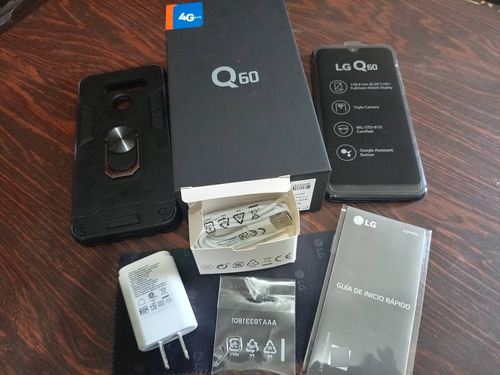 Smartphone LG Q60 En Caja, 3gb, 64gb, 3 Cámaras, Accesorios