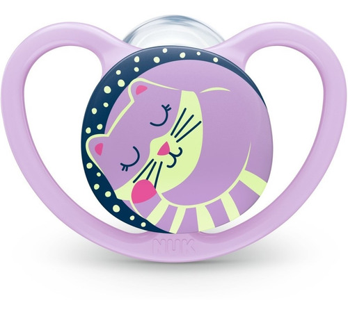 Imagen 5 de 9 de Set 2 Chupetes Bebe Space Night Nuk 6-18m Nocturno Luminoso