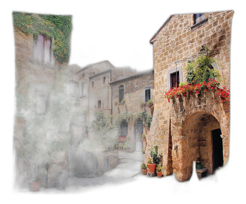 Ambesonne Toscana Tapestry, Calles Italianas En El Campo Cas