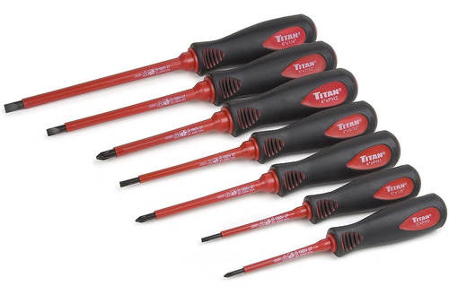 Juego De Destornilladores Titan Tools Electricos 7 Piezas