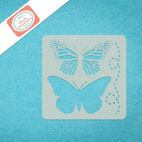 Stencil Mariposa 01 Plantilla Reusable Para Manualidades