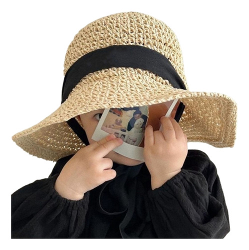 Sombreros De Playa Tejidos En Paja Para El Sol, Para Niñas Y