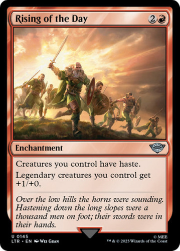 Cartas Magic Rising Of The Day (lotr) Nps