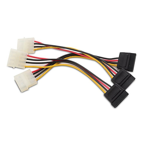 Cuestiones De Cable (paquete De 3) 4 Pin Molex A Sata Adapta