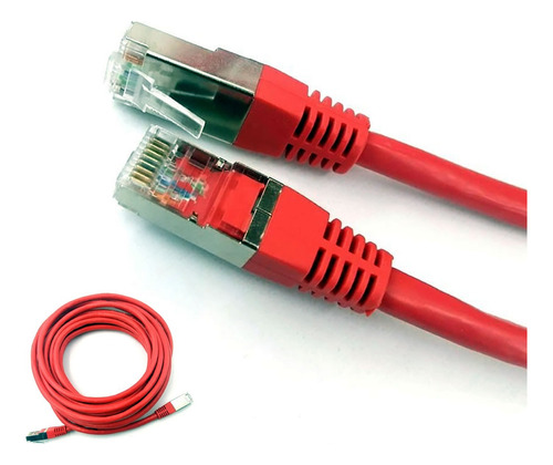 Cabo De Rede Cat 6e Vermelho 5 Metros