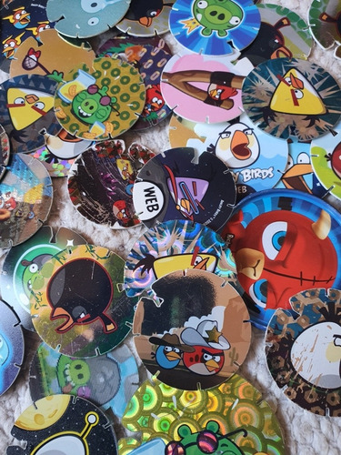 Lote 115 Tazos Simpsons, Bob Esponja Y Angry Birds (Usado)