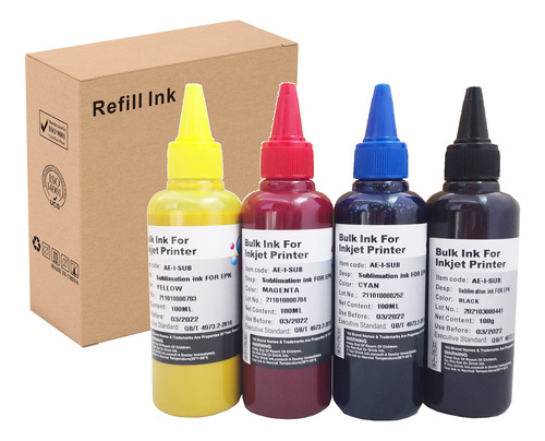 Kit De Recarga De Tinta De Sublimación Ink+ Para Impresoras