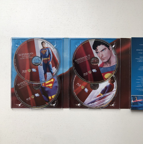 Blu-ray Box - Superman: Anthology 1978 - 2006 - 8 Discos (Usado)