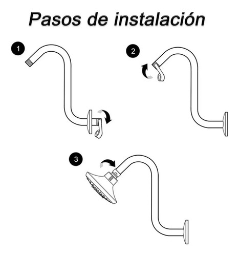 Varilla De Extensión En Forma De S Para Cabezales De Ducha