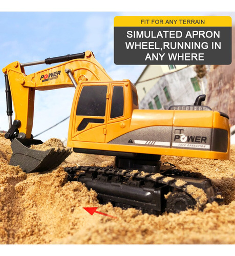 Mini Excavadora De Plástico De Aleación Con Control Remoto D