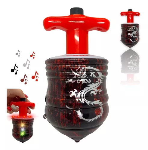 Crianças Brinquedo Pião Luminoso Musical Com Lançador Automático Piao Luz E  Som Das Para O Menino Menina