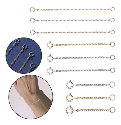 . 9x Extensor De Cadena Tobillera Extensión De Pulsera De