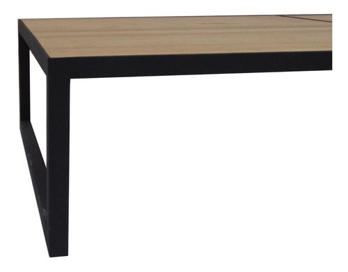 Mesa De Centro Gaia - Estructura Metal & Tapa En Madera