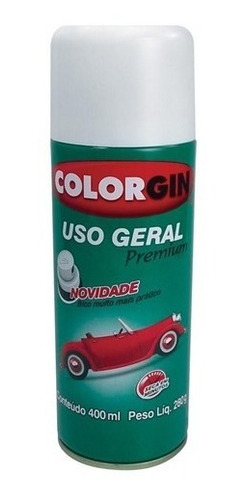 Tinta Spray Colorgin Uso Geral 55011 Branco Brilhante 400ml