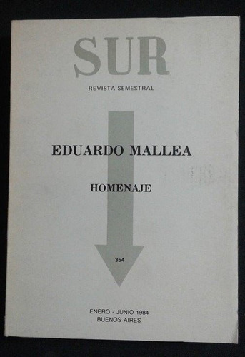 Sur Revista Semestral Eduardo Mallea Homenaje