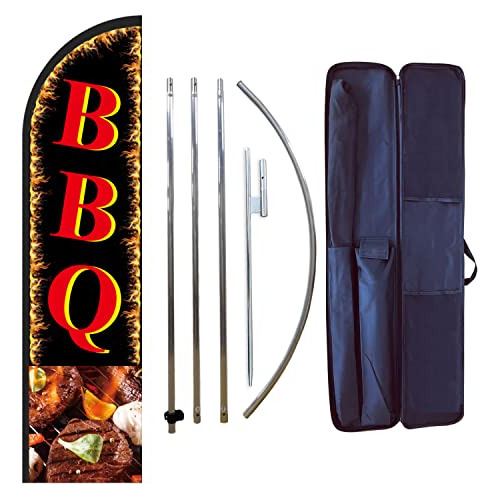 Kit Completo De Bandera Swooper Negocios De Barbacoa, K...