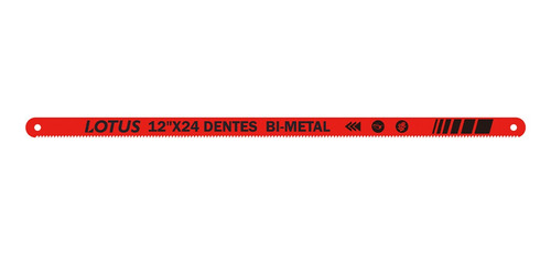 Lamina Serra Manual 12 X24d, Bi-metal, C/10 Lotus 2624