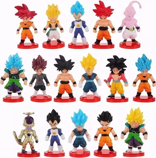 Dragon Ball Juguetes Mini Colección 16 Piezas 7 Cm Goku Etc
