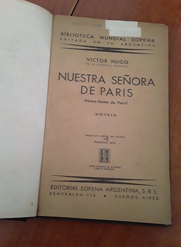 Nuestra Señora De Paris - Victor Hugo - Sopena