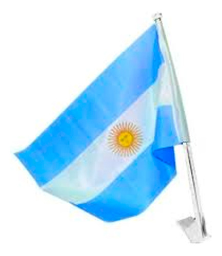 Bandera Argentina 30 X 45 Cm Con Soporte Para Auto