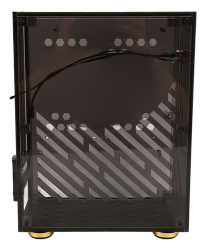 Panel Acrílico Transparente Itx Case Mini De 4,3 L, Negro Y