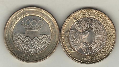 Colombia Moneda $ 1.000 Bimet. Año 2015 - Km 299 - Sin Circ.
