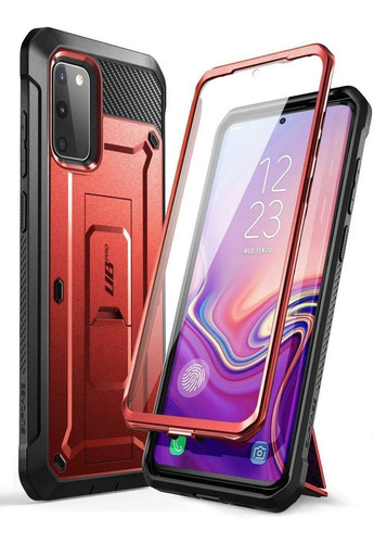 Imagen 1 de 6 de Funda Supcase 360 Samsung Galaxy S20 Fe + Protector Rojo