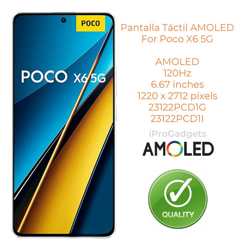 Tela Sensível Ao Toque Amoled Com Moldura Para Redmi Note