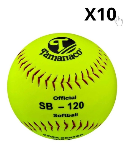 Pelota De Softbol Profesional Sb-120 12'' X 10 Unds Tamanaco