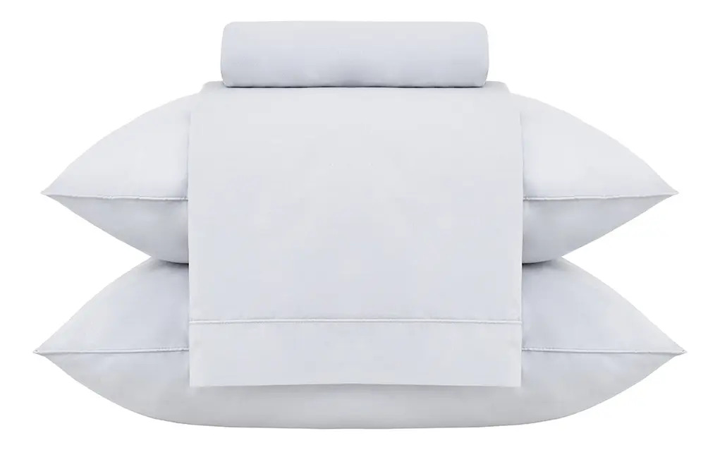 Jogo Cama Classic Buddemeyer Queen Gran Percalle 200 Fios Cor Cinza006