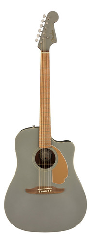 Guitarra Electroacústica Fender California Redondo Player para diestros slate satin mate