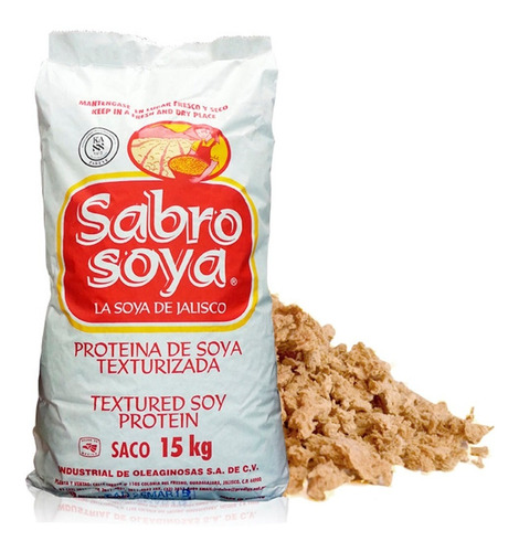 15 Kilos De Soya Texturizada Natural Sabro Soya