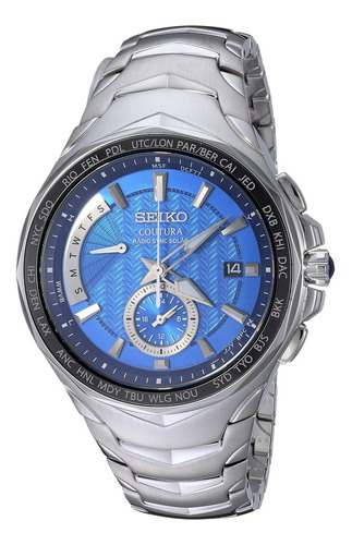 Reloj Hombre Seiko Ssg019 Cuarzo Pulso Plateado En Acero