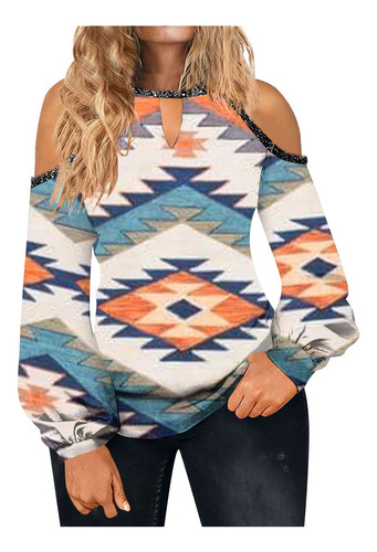 Camisa Para Mujer Sudadera Estampado Informal Moda Cuello