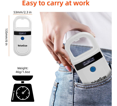 Netumscan Microchip Lector For Mascotas 256 De E