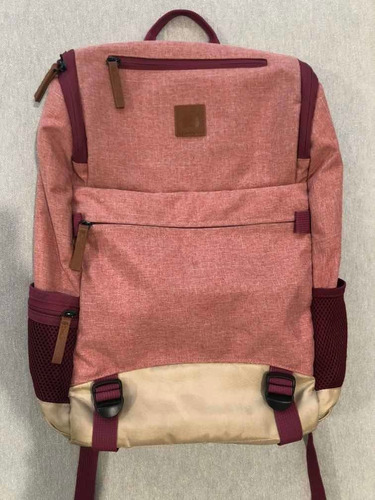Mochila Delsey Mujer Para Notebook Maubert Rosa