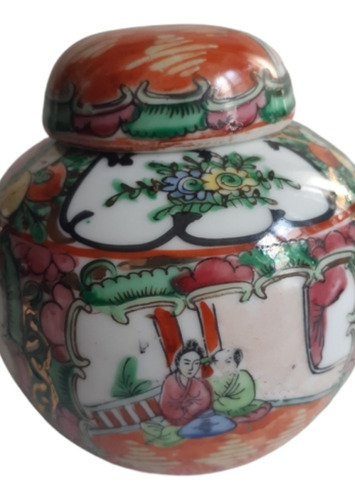 Potiche De Porcelana China Sellado / Familia Rosa 
