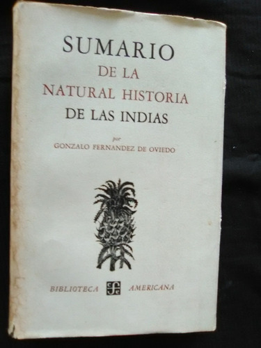 B1  Sumario De La Historia Natural De Las Indias 