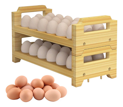 Huevera De Madera Apilable,huevera De Encimera