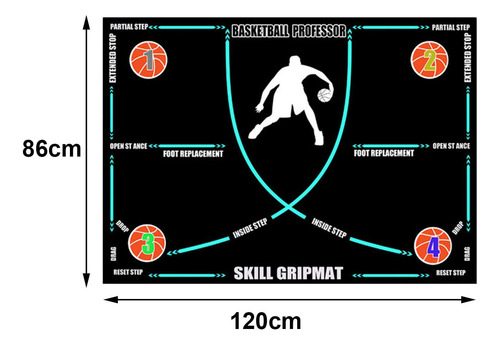 Tapete De Baloncesto Para Niños Y Adultos, Línea Azul