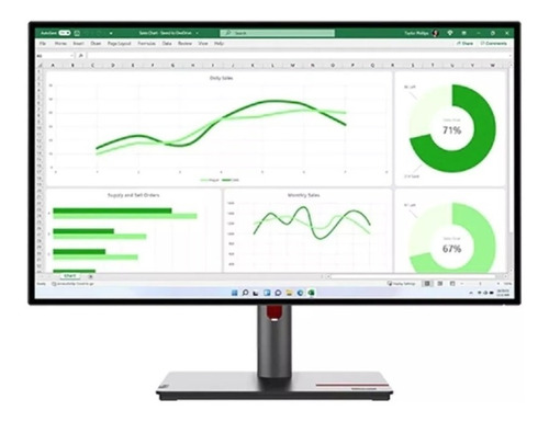 Monitor Lenovo Thinkvision P27q-30 27' 63a2gar1a Hdmi Dp Qhd