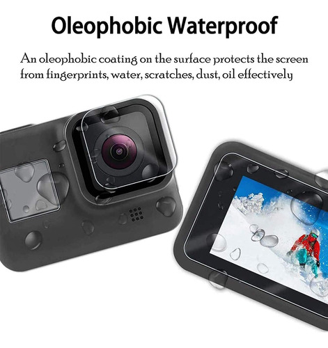 Kit 03 Micas De Vidrio Templado Protector Para Gopro Hero 10