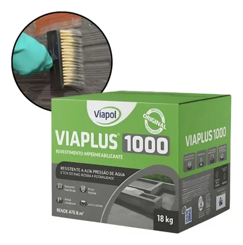 Viaplus 1000 Argamassa 18kg Impermeabilizante Viapol | MercadoLivre