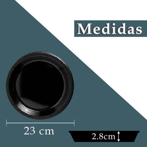 Plato De Plástico Grande Desechable Varios Colores Amscan Colores Negro