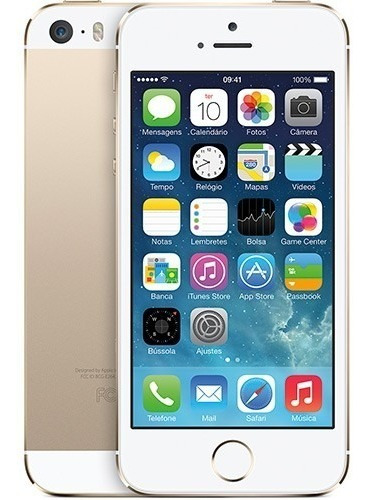 iPhone 5s Dourado Com Película De Vidro